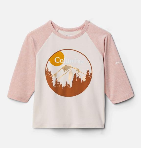 Columbia Outdoor Elements Shirts White Pink For Boys NZ28531 New Zealand